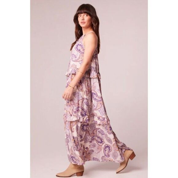 Band of Gypsies Purple Paisley Maxi Dress - Picture 16 of 16